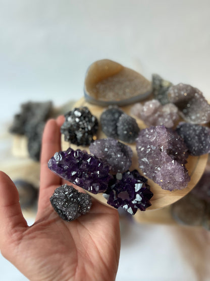 Druzy Geodes and Amethyst  Bundle