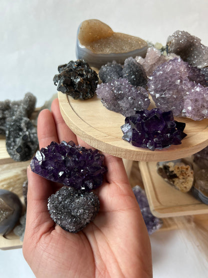 Druzy Geodes and Amethyst  Bundle